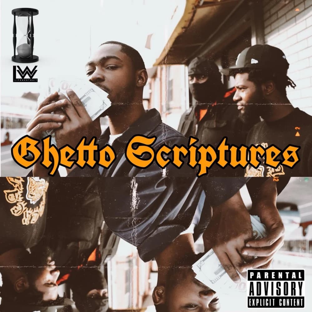 Album cover for Ghetto Scripture by South Philly rapper Honch on the Philadelphia Globe. Cover art by Major Films and Jen Strogatz Photography